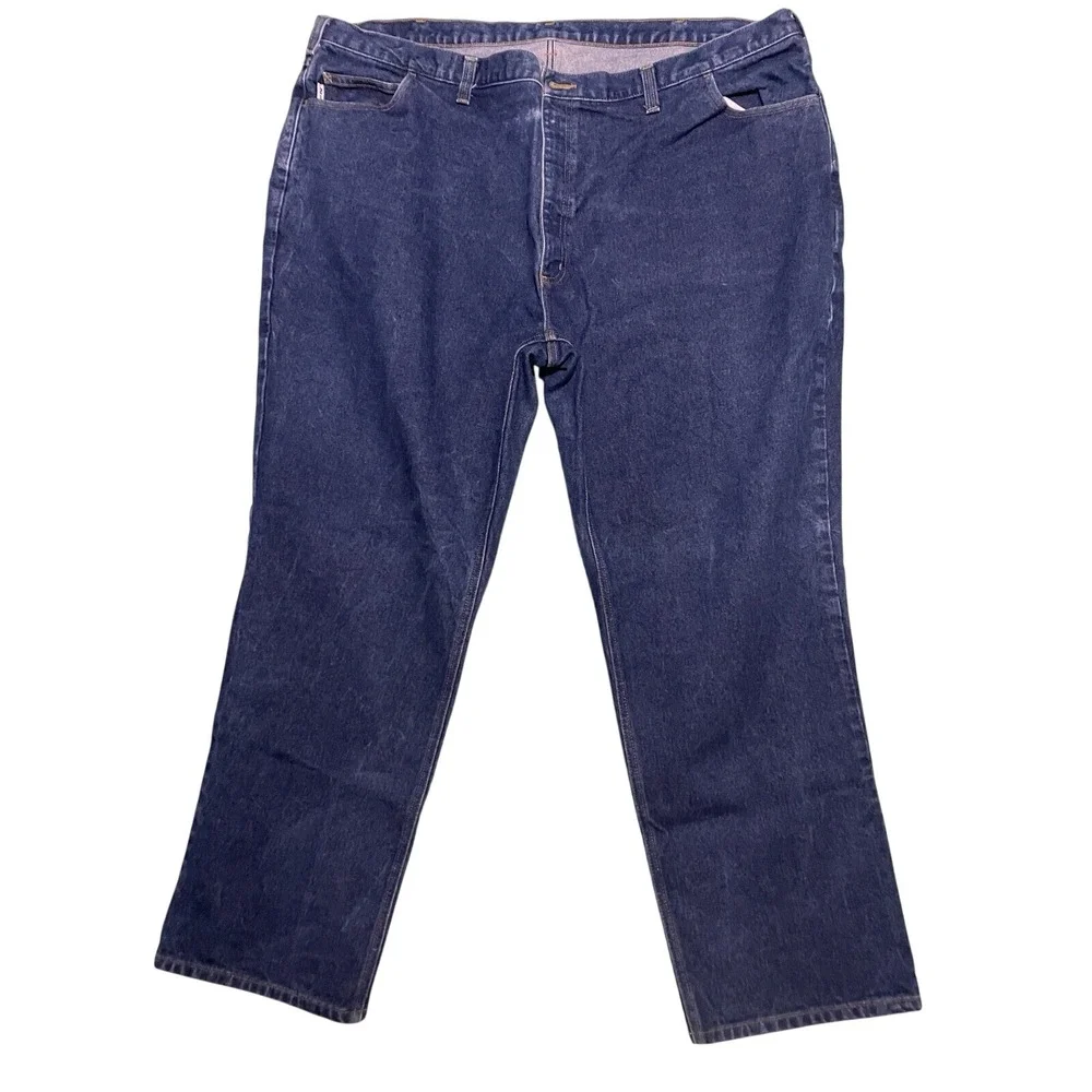 Carhartt Men FR Flame‎ Resistant Jeans 50x32 Dark Wash HRC 2 Denim Work Pants